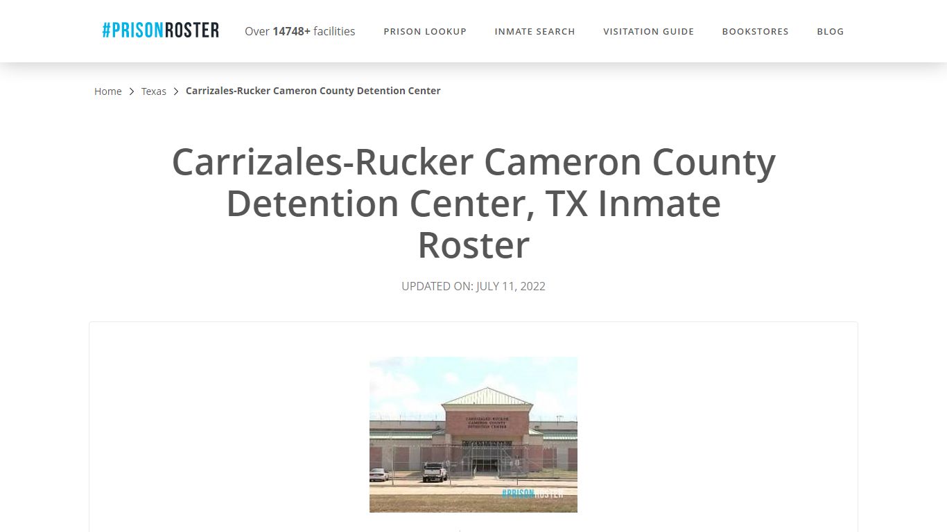 Carrizales-Rucker Cameron County Detention Center, TX ... - Prisonroster