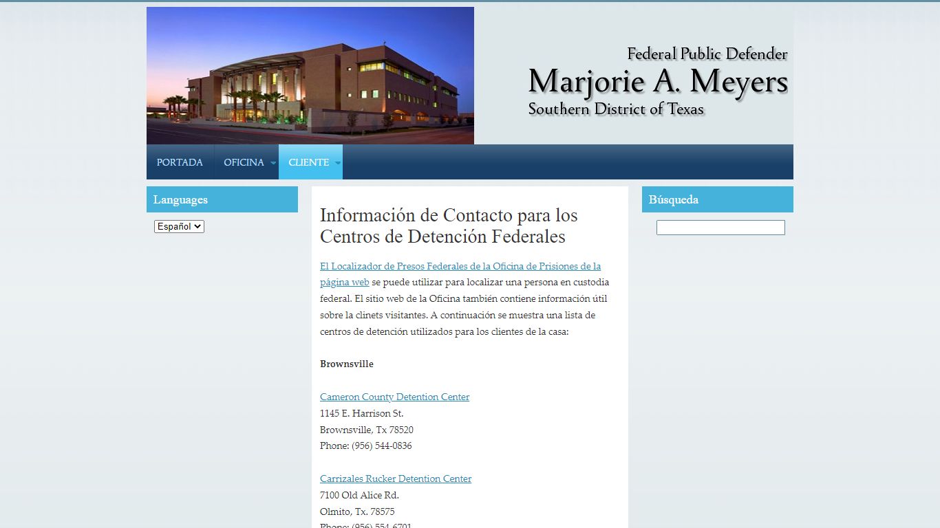 Federal de los Centros de Detención - fpdsdot.org